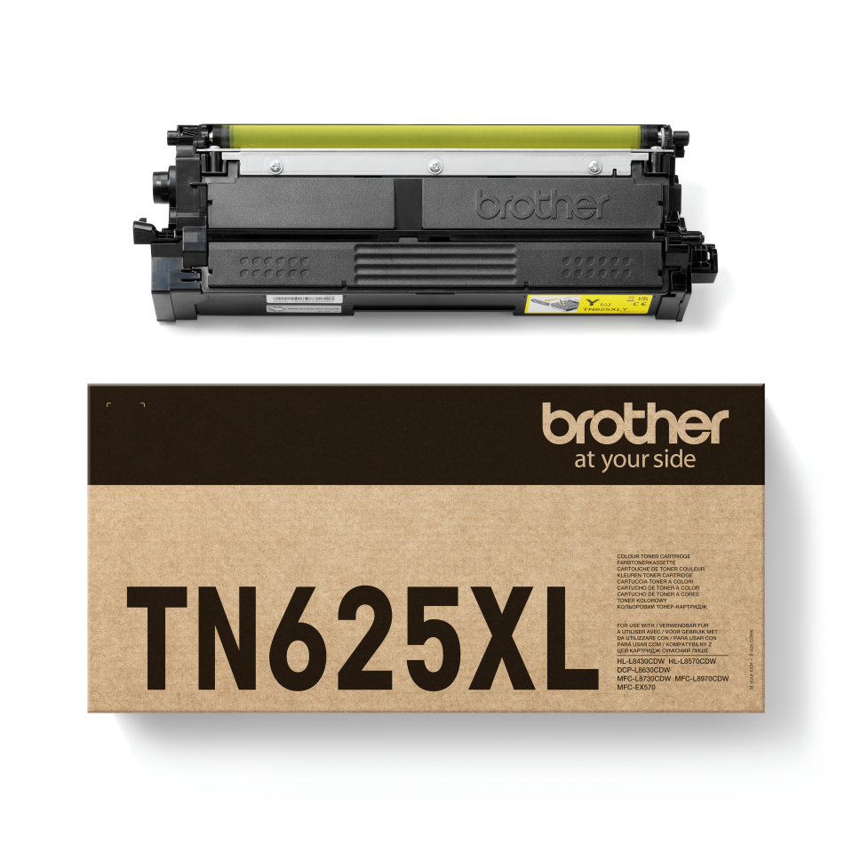 Brother TN625XLY Yellow Toner Cartridge High Yield 4,5K