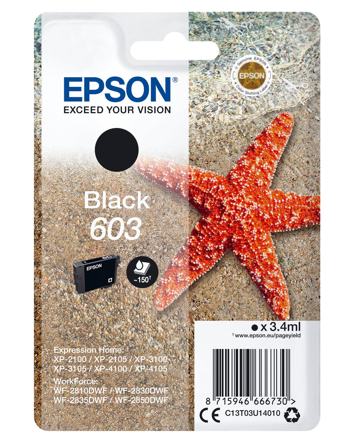 Epson C13T03U14010 sort blekkpatron