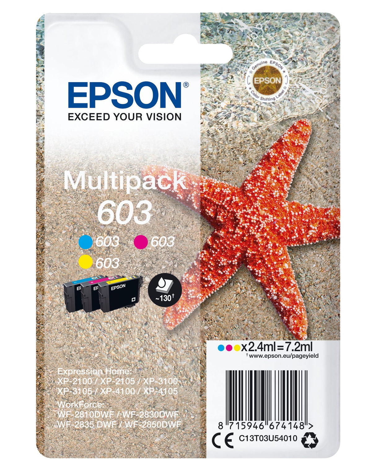 Epson C13T03U54010 cyan blekkpatron