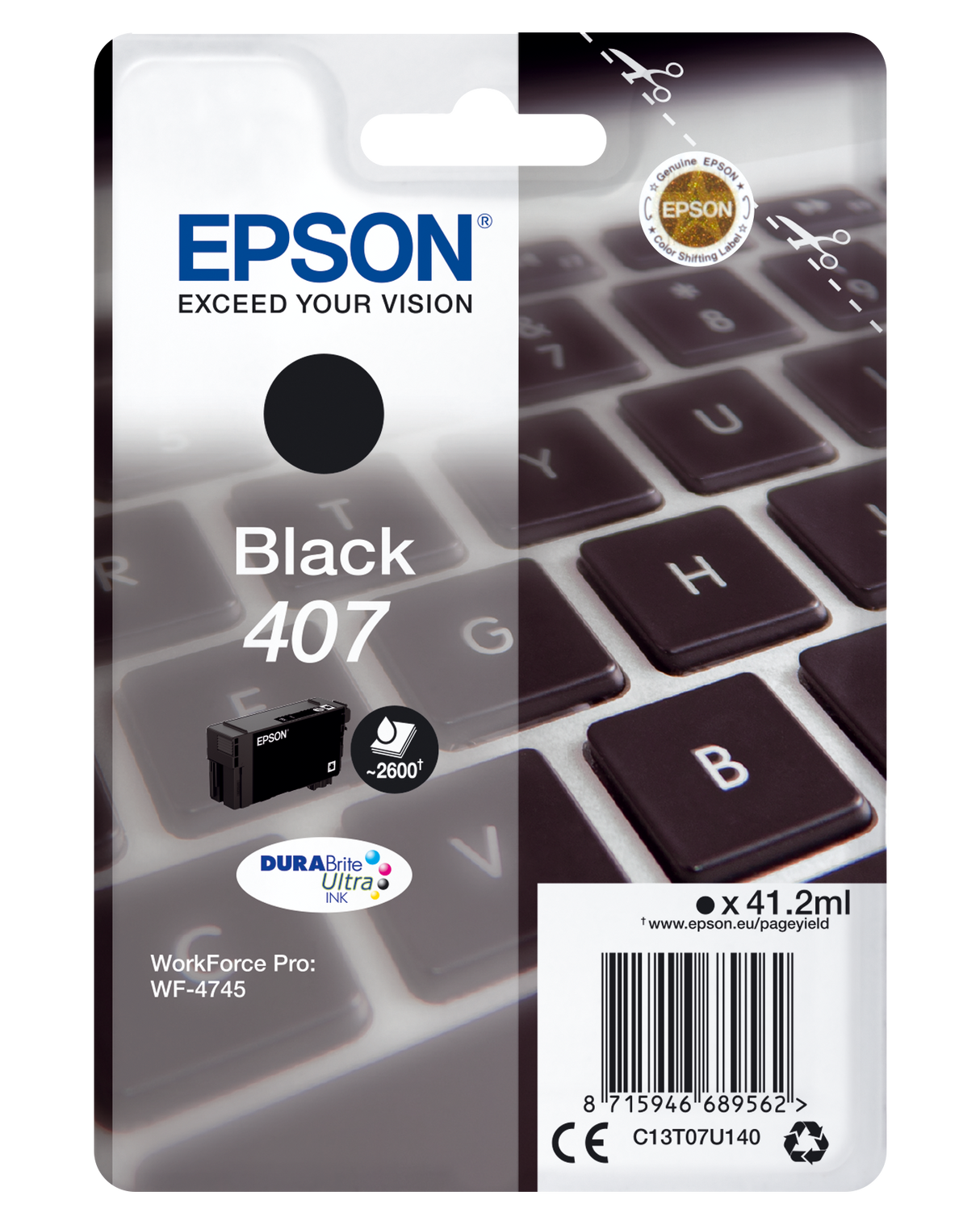 Epson C13T07U140 sort blekkpatron