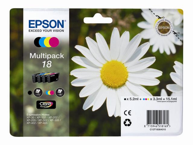 Epson C13T18064012 cyan blekkpatron