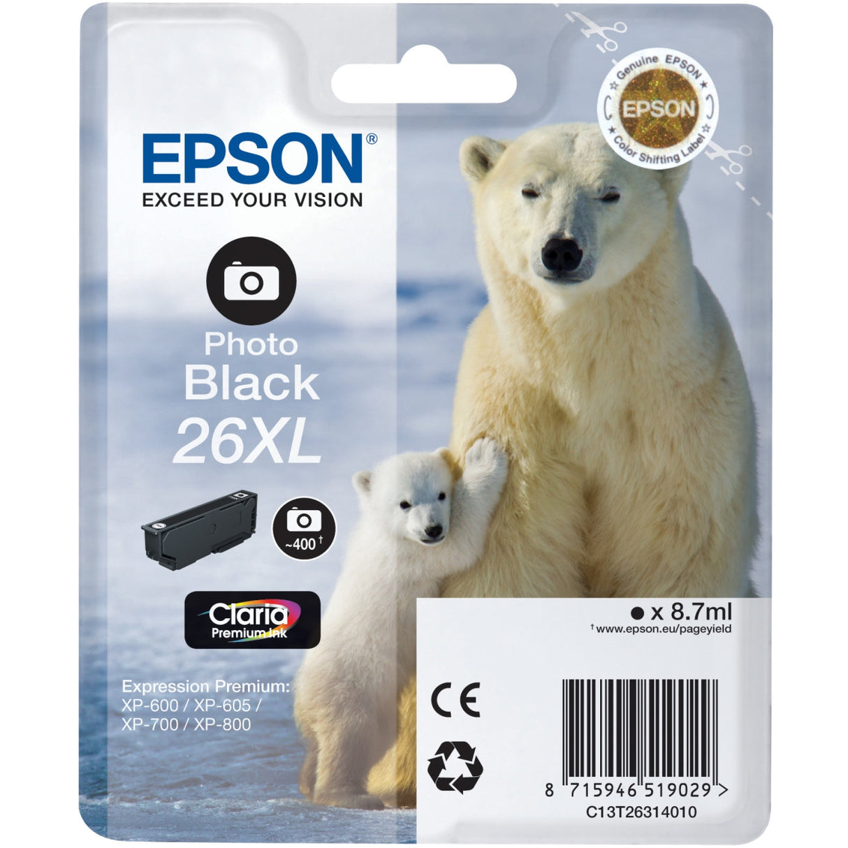 Epson C13T26314012 sort blekkpatron