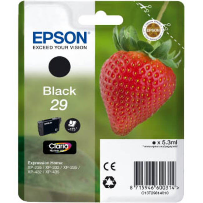 Epson C13T29814012 sort blekkpatron