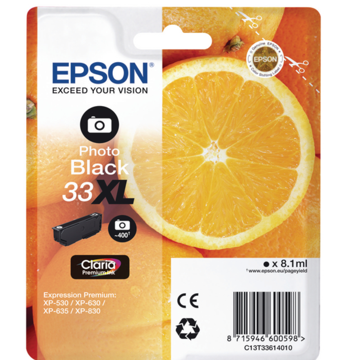 Epson C13T33614012 sort blekkpatron