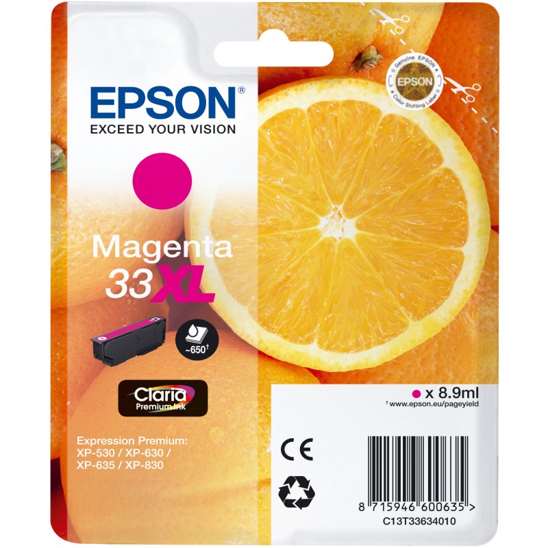 Epson C13T33634012 magenta blekkpatron
