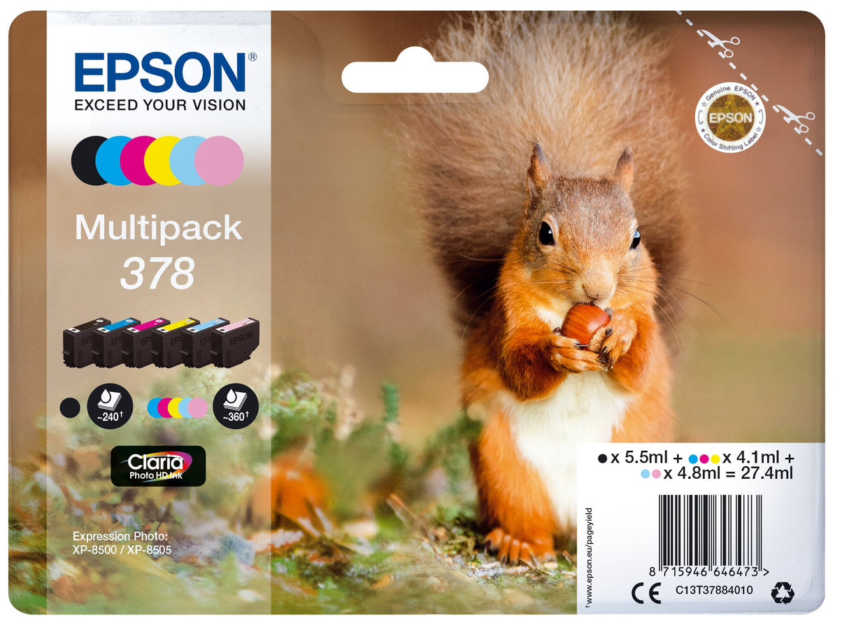 Epson C13T37884010 cyan blekkpatron
