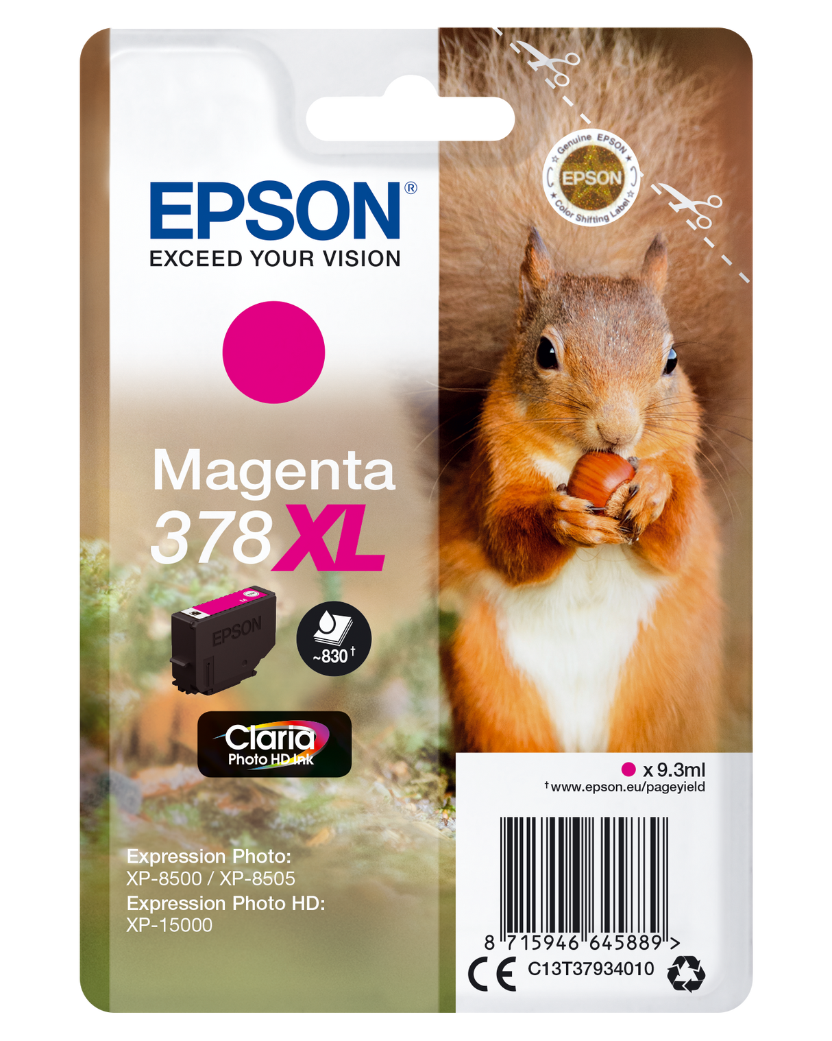 Epson C13T37934010 magenta blekkpatron