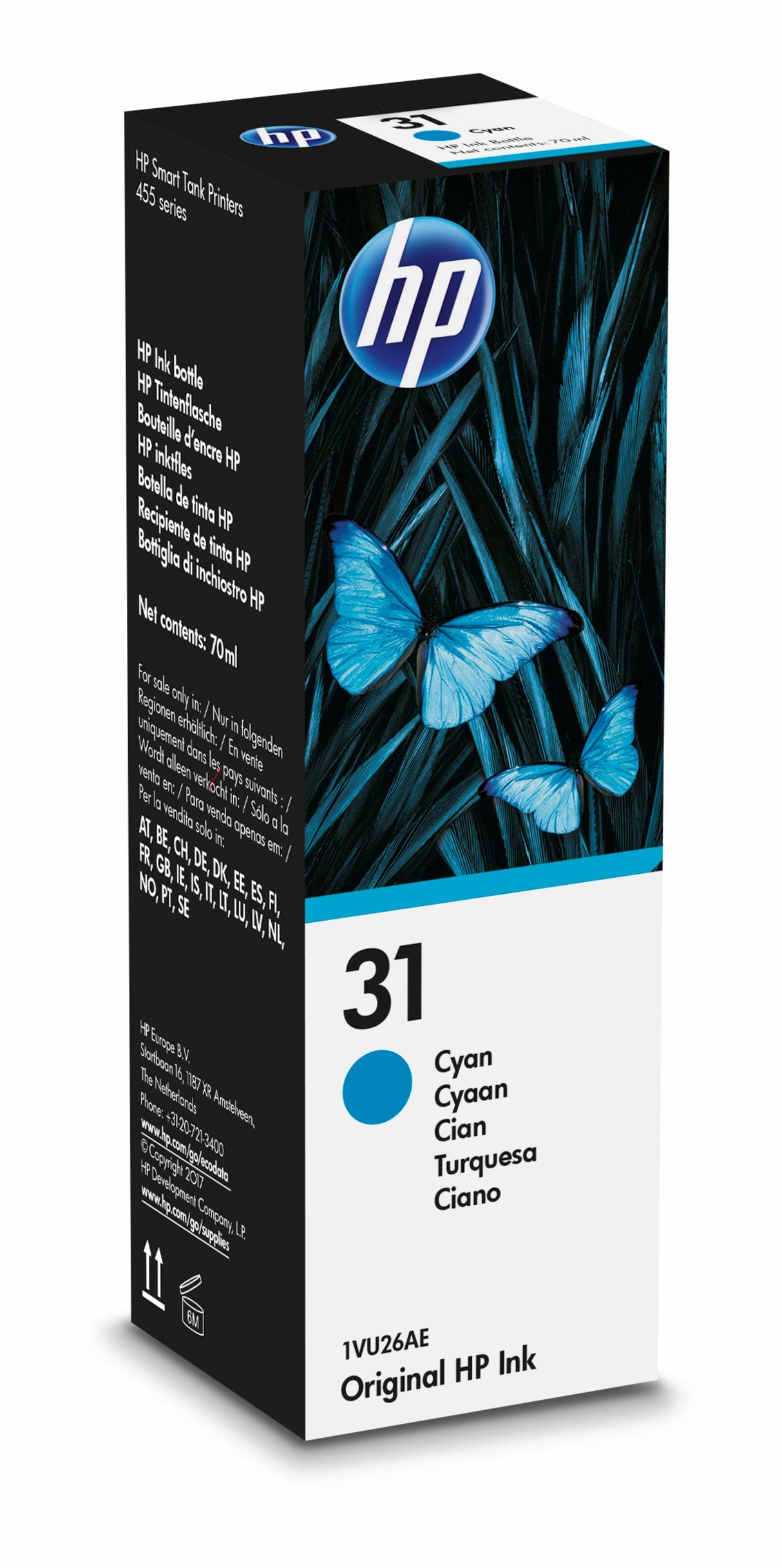HP 1VU26AE cyan blekkpatron