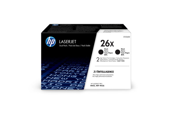 HP LaserJet 26X Sort tonerkassett Dualpack CF226XD