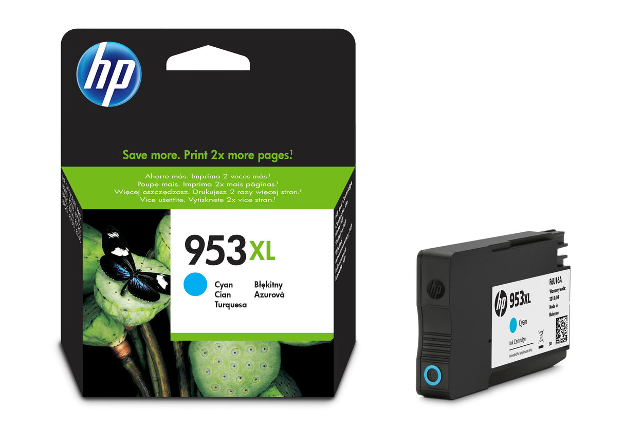 HP F6U16AE#BGX cyan blekkpatron