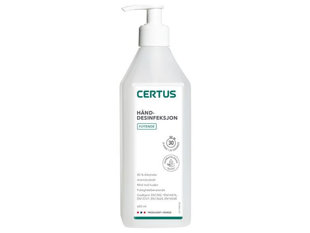 Hånddesinfeksjon CERTUS flyt pump. 0,6L