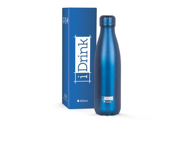 Termoflaske IDRINK 500ml metallisk blå