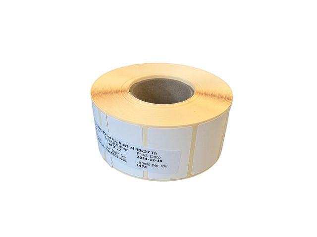 Termoetikett 40x27mm Ø40mm (1475)