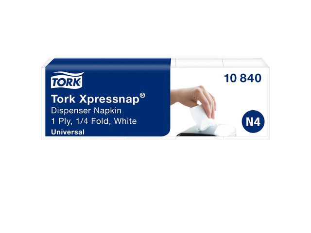 Dispenserserviett TORK N4 1L hvit (1125)