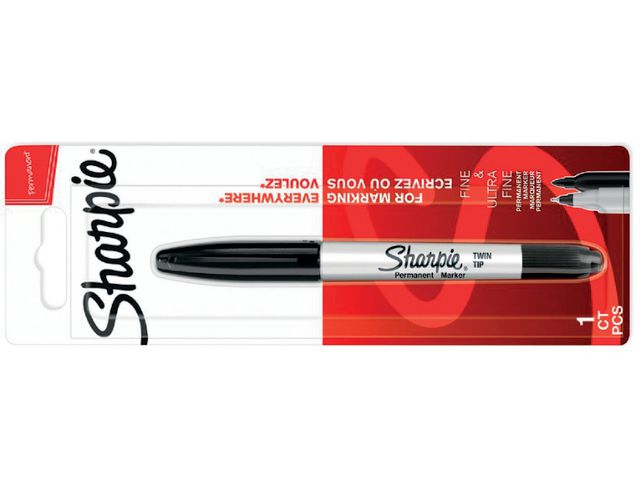 Merkepenn SHARPIE Twin Tip EF+F sort