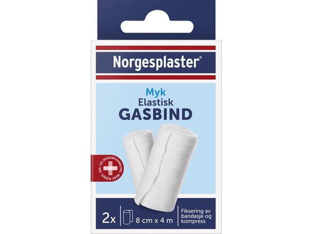 Gasbind NORGESPLASTER Elastisk 8cmx4m(2)