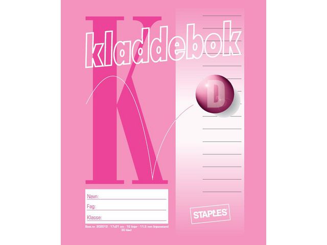 Kladdebok 17x21cm 55g 32bl linjer