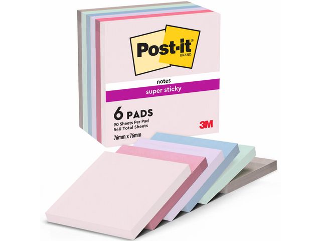 Notatblokk POST-IT SSN 76x76 Soulful (6)