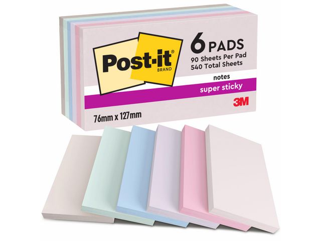 Notatblokk POST-IT SSN 76x127 Soulful(6)