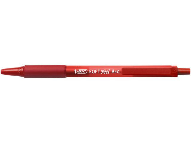 Kulepenn BIC Softfeel Clic Grip M rød