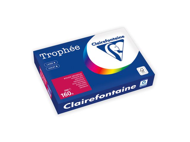 Kopipapir TROPHEE A4 160g mørk rosa(250)