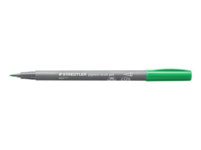 Fiberpenn STAEDTLER PL 371 brush grønn