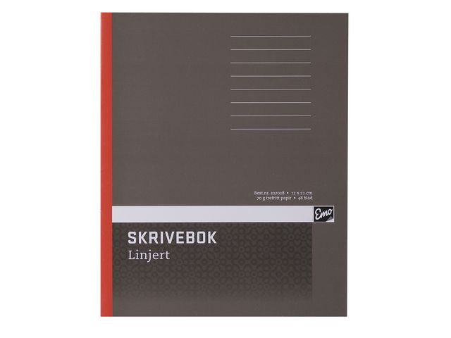 Skrivebok EMO 17x21 70g 48bl linjer