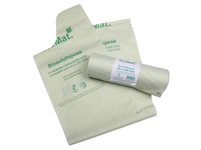 Biosekk BIOMAT knyte sterk 22my 125L(10)