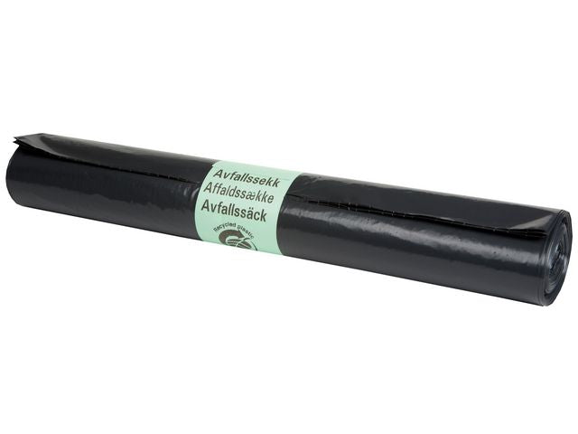 Avfallssekk 70x110cm 45my 100L sort (10)