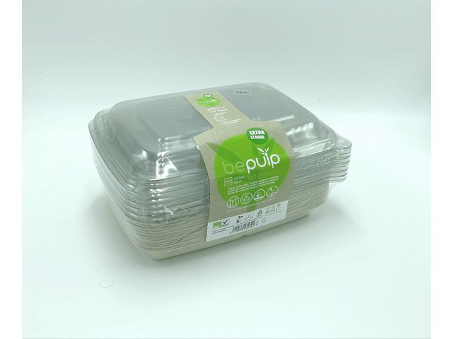 Mikrobeger bagasse m/lokk 600ml (15)