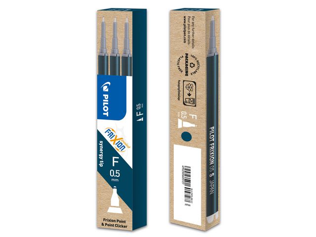 Refill PILOT Frixion Point 05 blåsort(3)